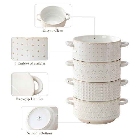 MALACASA Lydia oven and microwave-safe bowl, heat from oven to table.