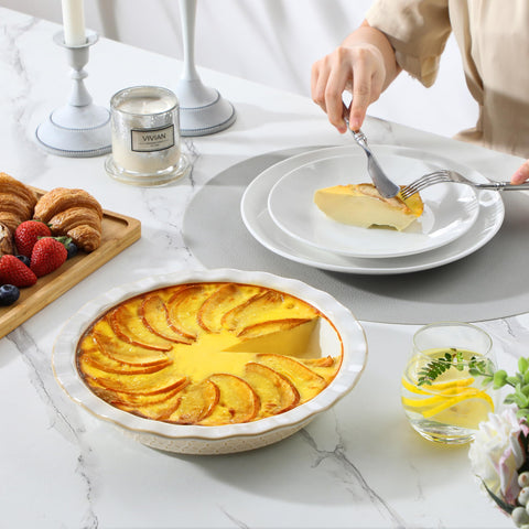 Malacasa Lydia oven and microwave safe for versatile reheating.