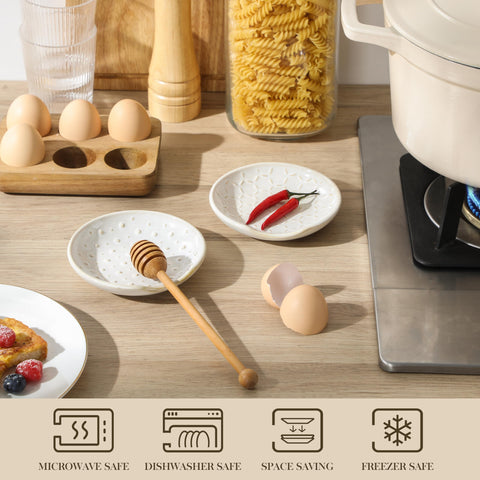 Dishwasher safe MALACASA LYDIA spoon rest for easy cleaning.