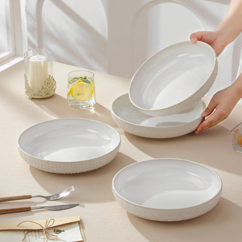MALACASA LYDIA stackable bowls save cabinet space