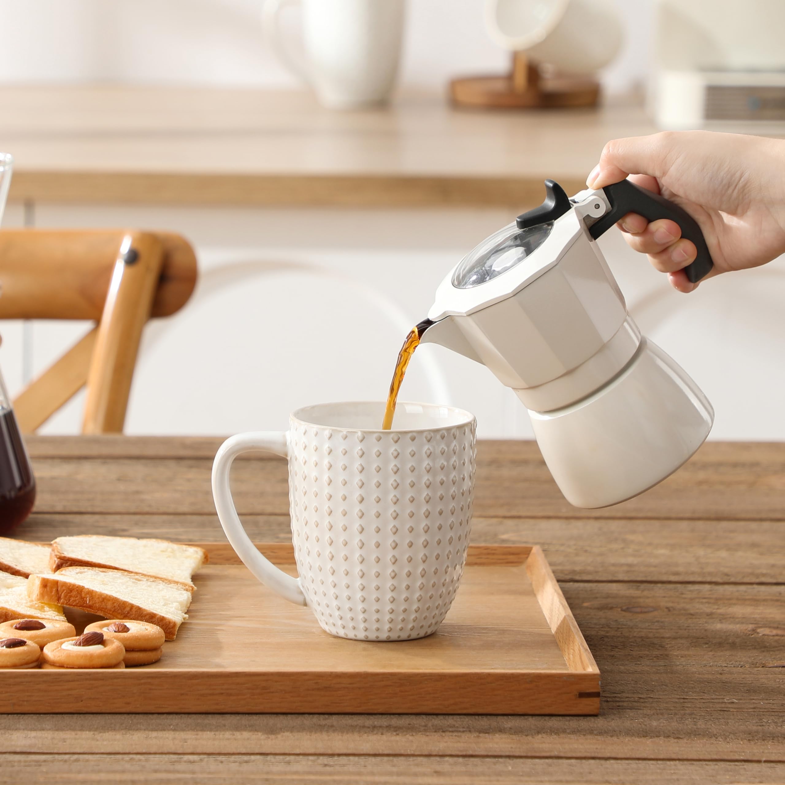 MALACASA Lydia tactile craftsmanship mug offers a premium feel with every sip.
