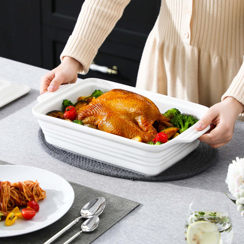 MALACASA microwave-safe casserole for quick reheats