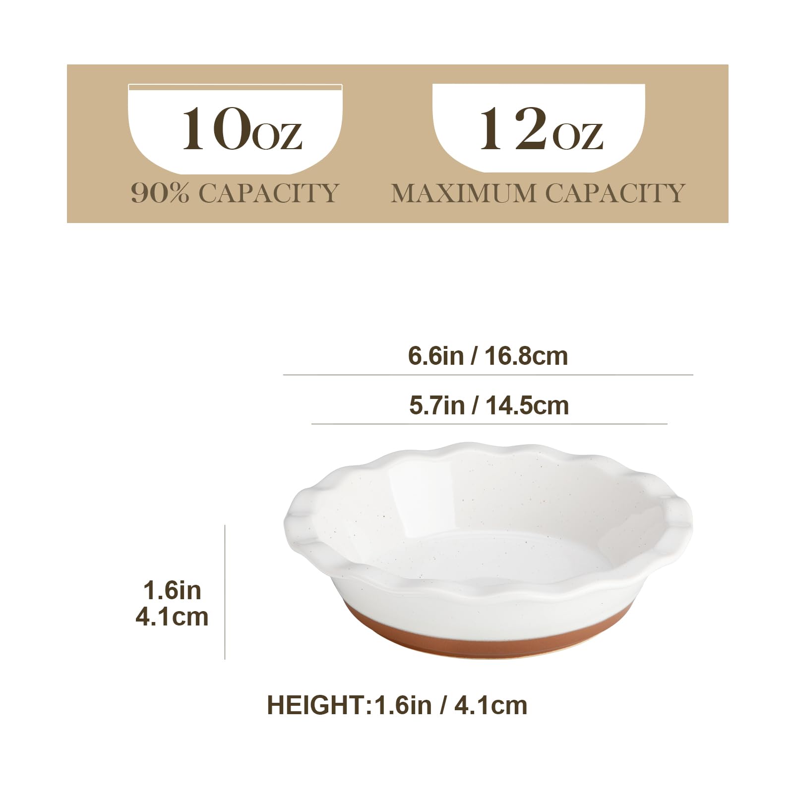 MALACASA 6-inch mini pie pan with ruffled edge for elegant baking crusts