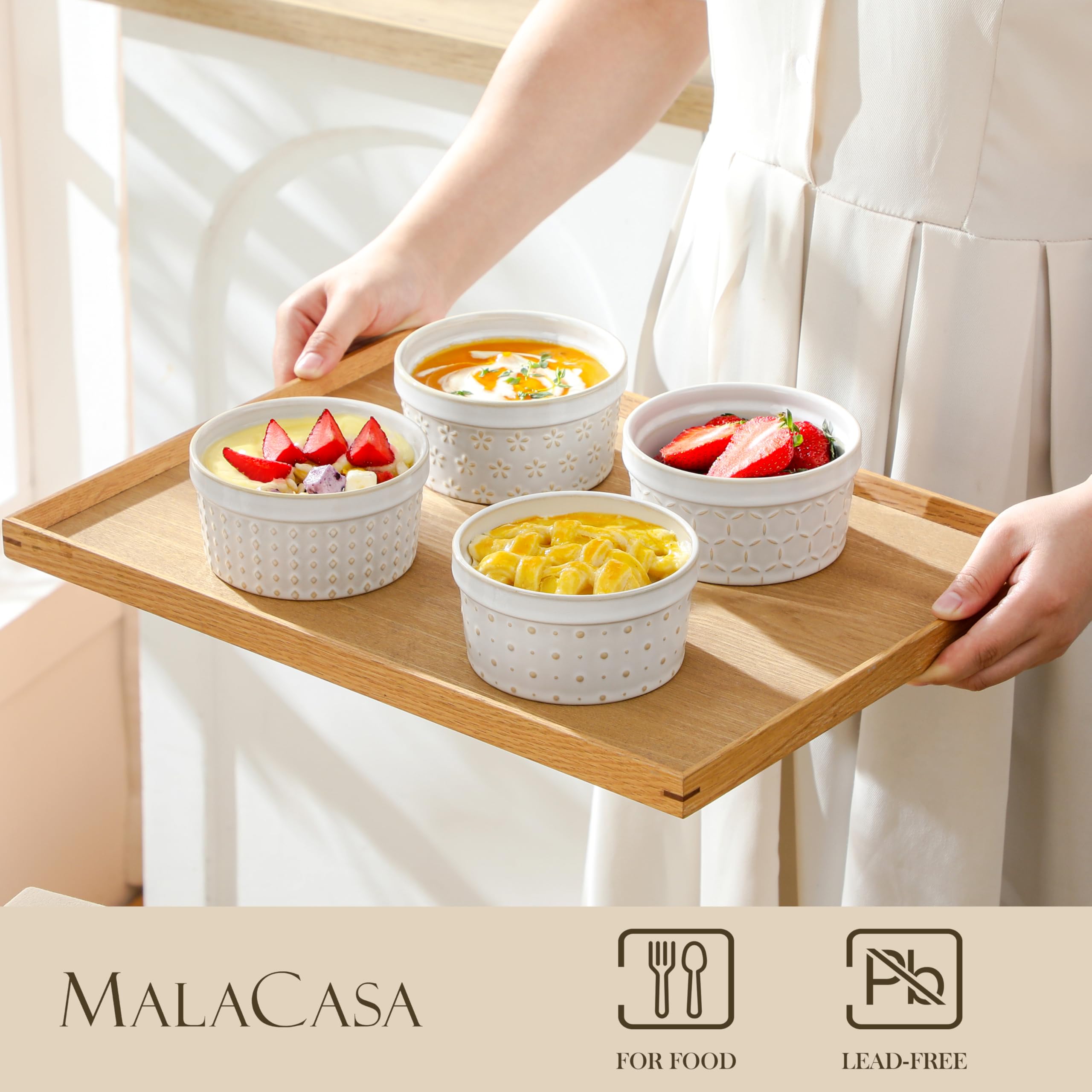 MALACASA mini-quiche dishes versatile for savory or sweet portions