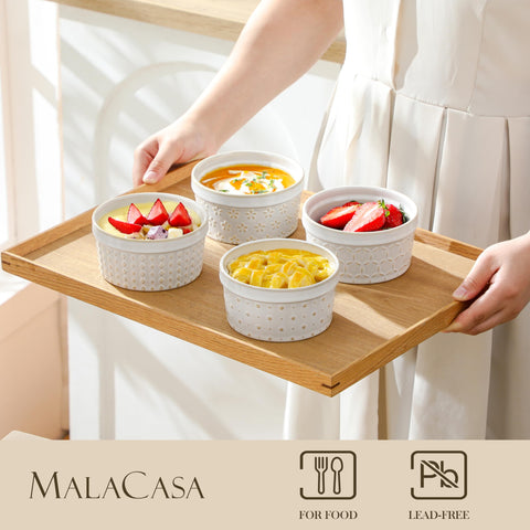 MALACASA mini-quiche dishes versatile for savory or sweet portions