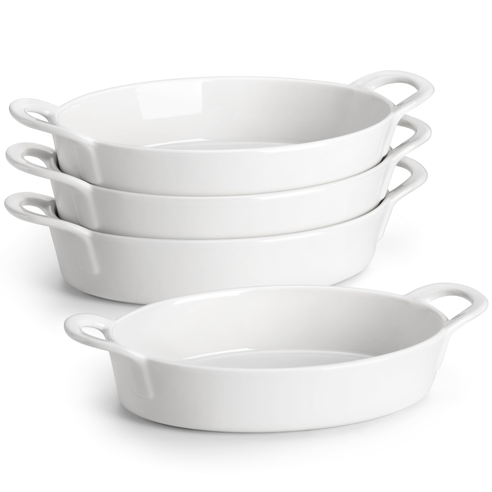 MALACASA oval baking dish 8x5 inch set of four for versatile oven meals