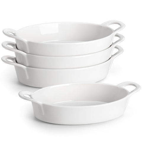 MALACASA oval baking dish 8x5 inch set of four for versatile oven meals