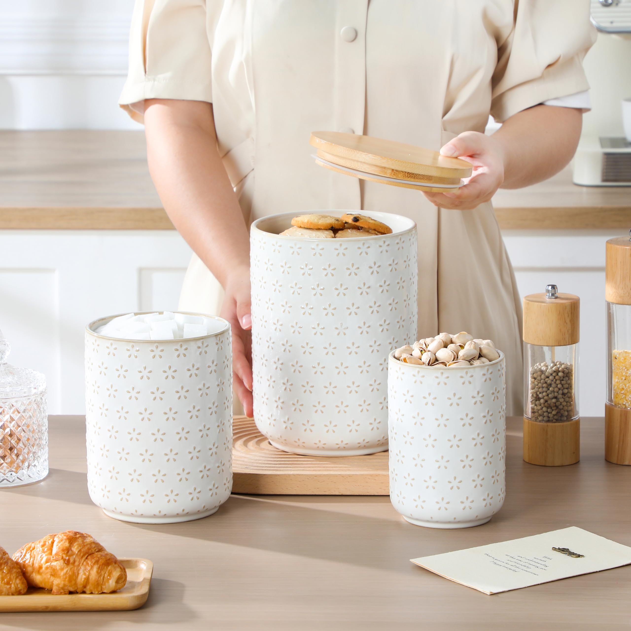 MALACASA pantry organization solution keeps flour and cookies neatly accessible