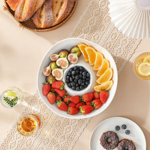 MALACASA versatile party platter ideal for snacks, salads, and fruits