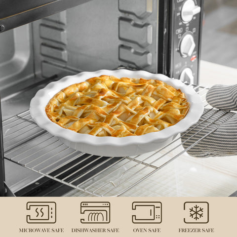 MALACASA quiche and pie pan bakes evenly in high heat