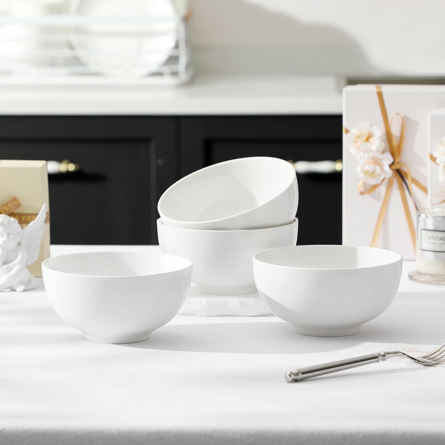 MALACASA porcelain bowls suitable for rice pasta and fruit dishes