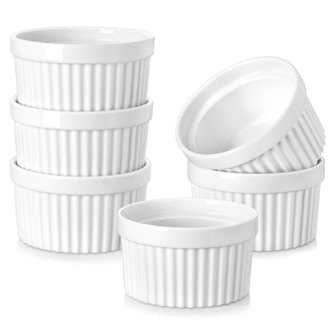 MALACASA ramekins 10 oz in oven-safe setup for individual portions.