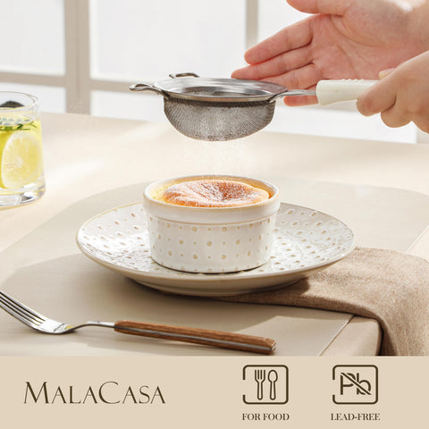 MALACASA ramekins 6oz perfect portion for individual servings.