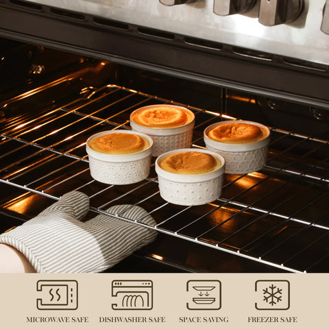 MALACASA ramekins go from freezer to oven with ease.