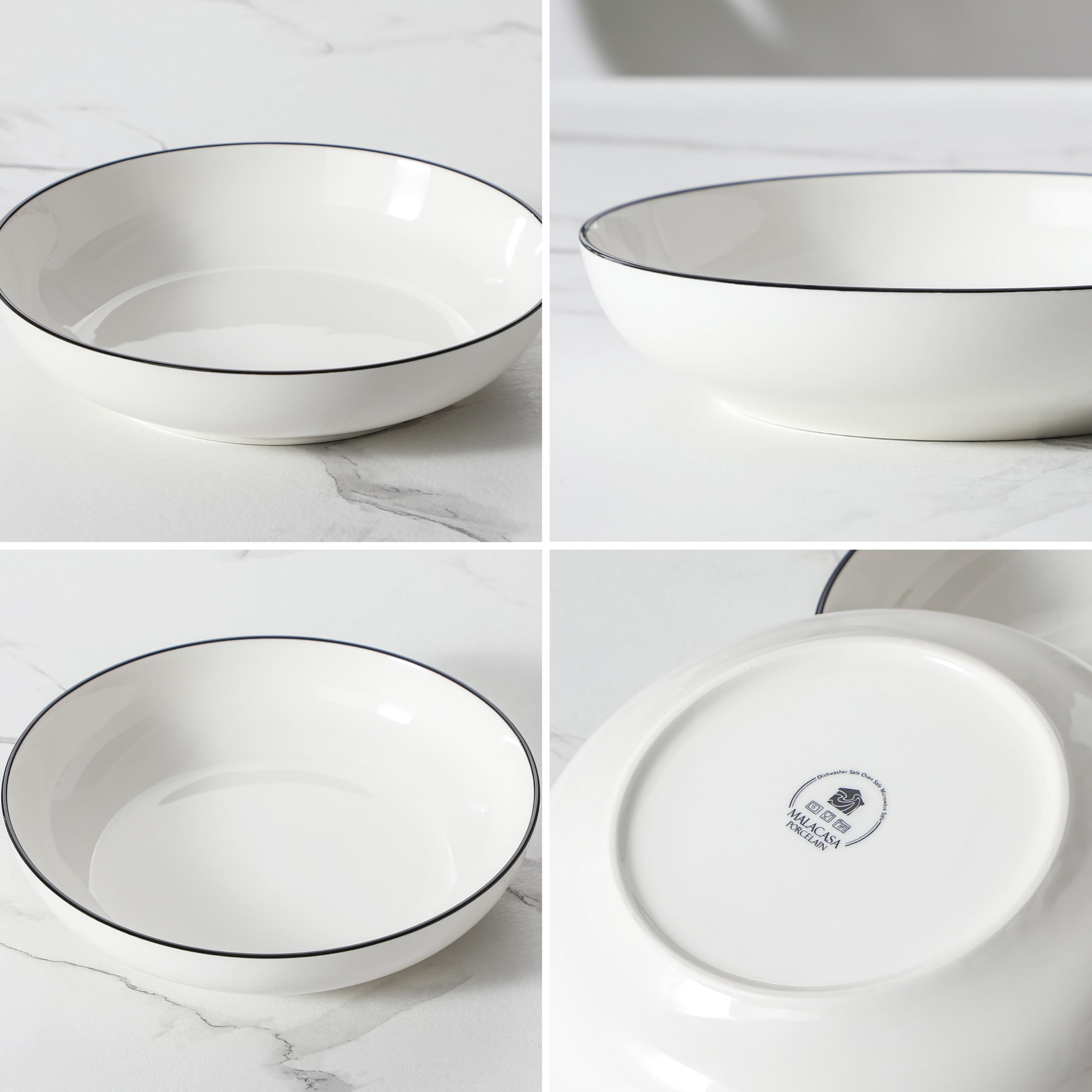 MALACASA bowls are microwave and dishwasher safe for everyday use