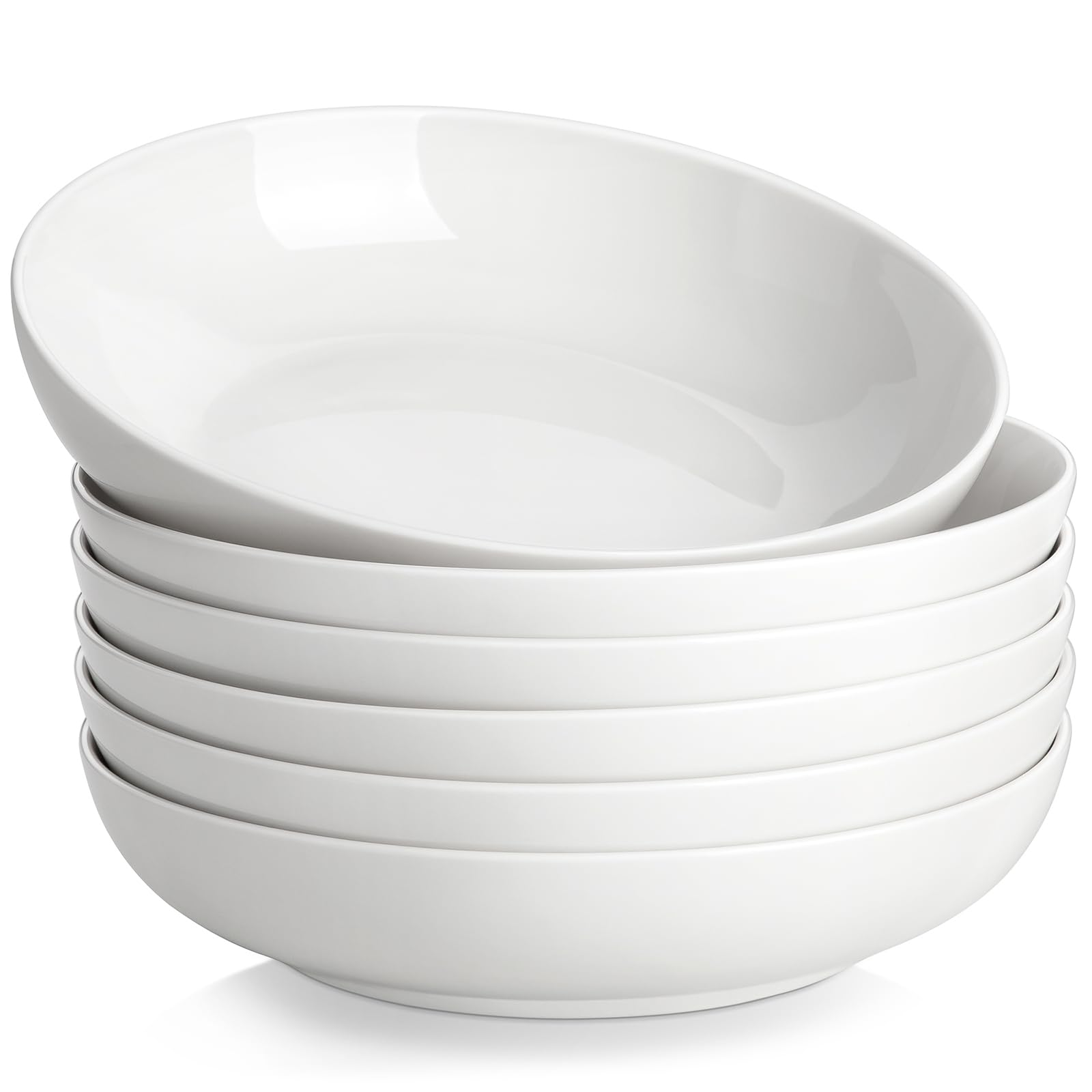 MALACASA regular pasta bowls set of six for generous servings.
