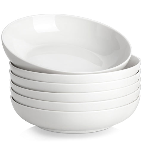 MALACASA regular pasta bowls set of six for generous servings.