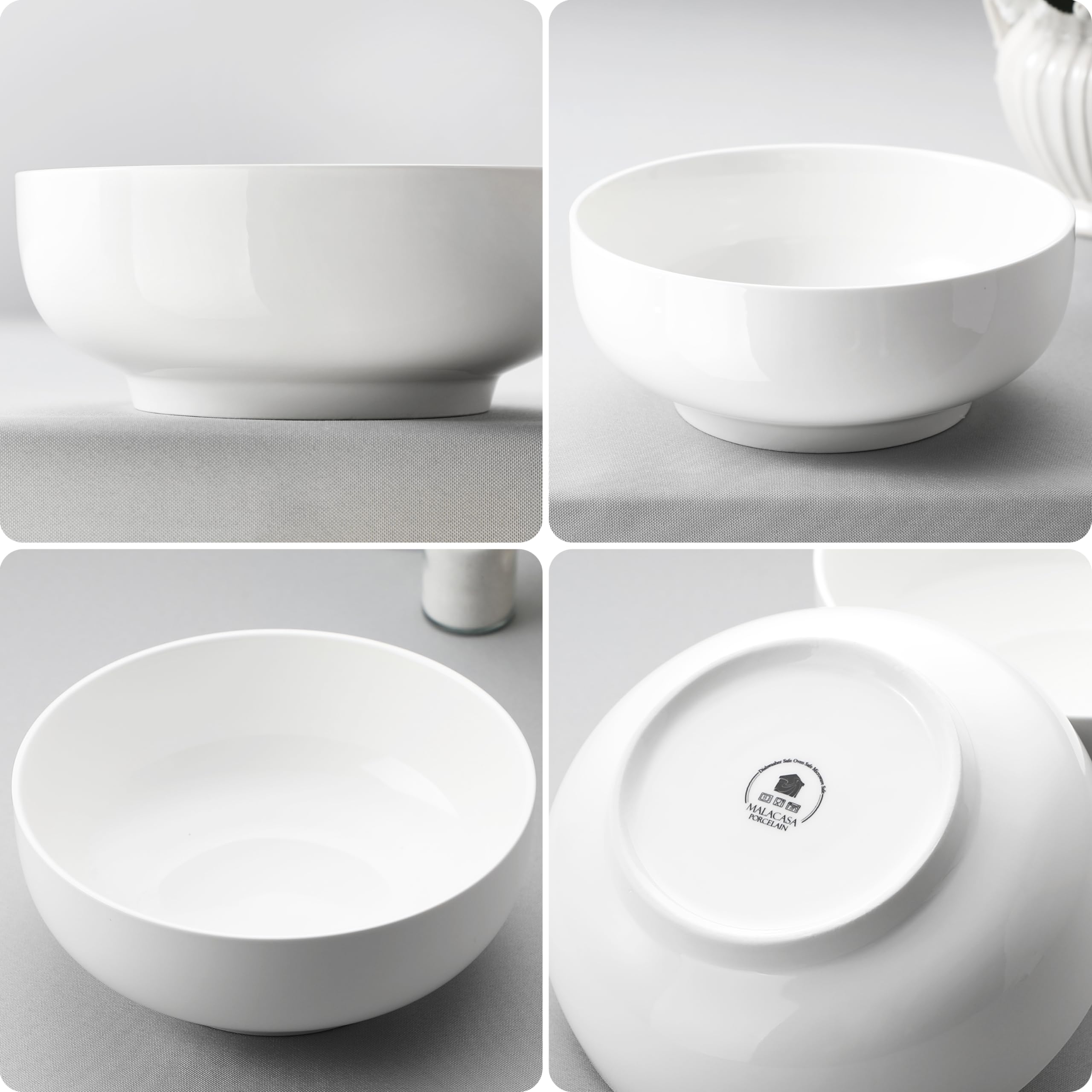 MALACASA round porcelain bowls perfect for stylish fruit displays