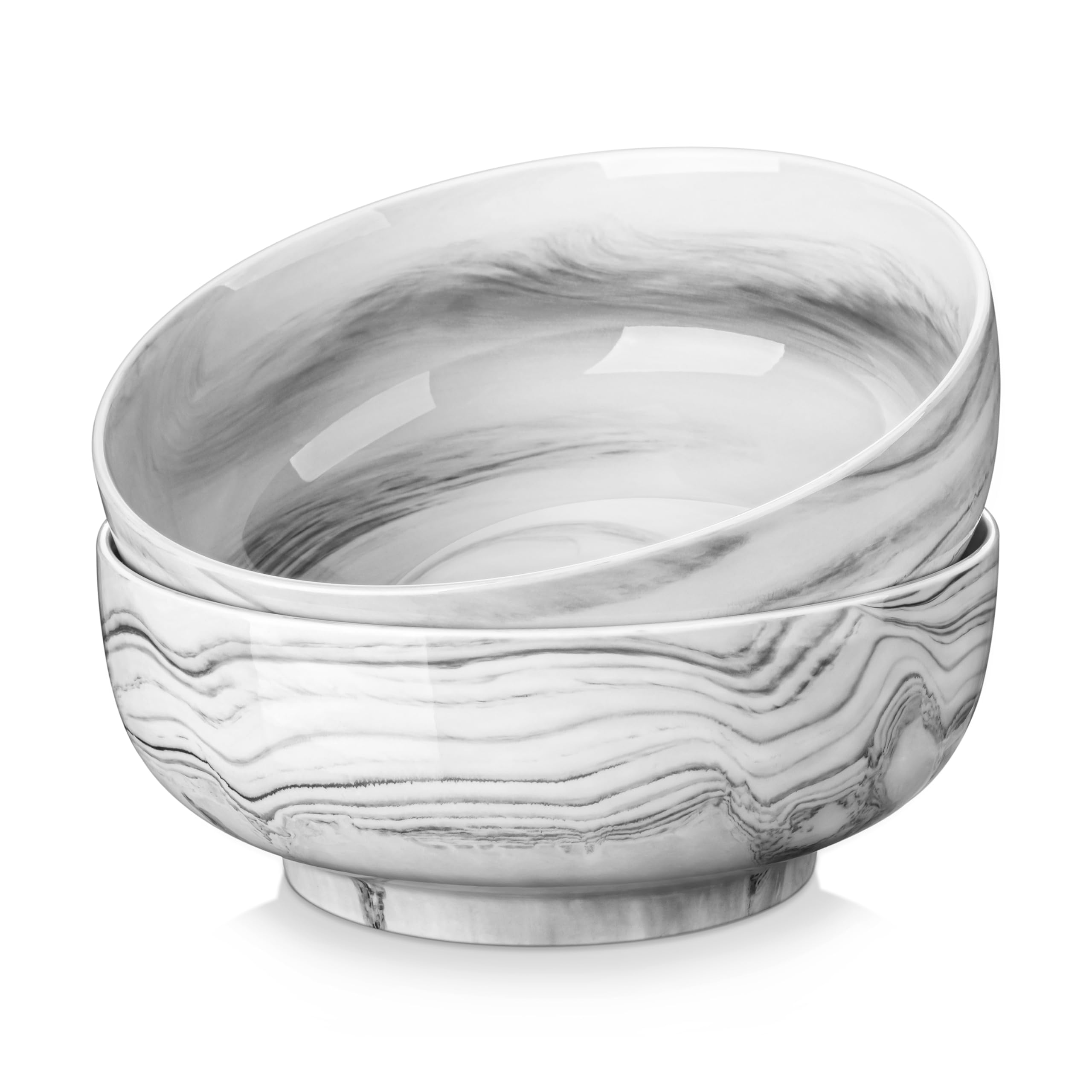 MALACASA salad bowls 114oz 10-inch set are ideal for large salads and family meals.