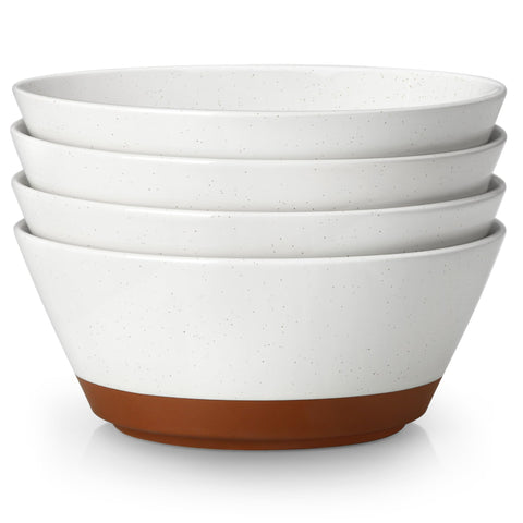 MALACASA salad bowls with speckled surface for versatile everyday serving