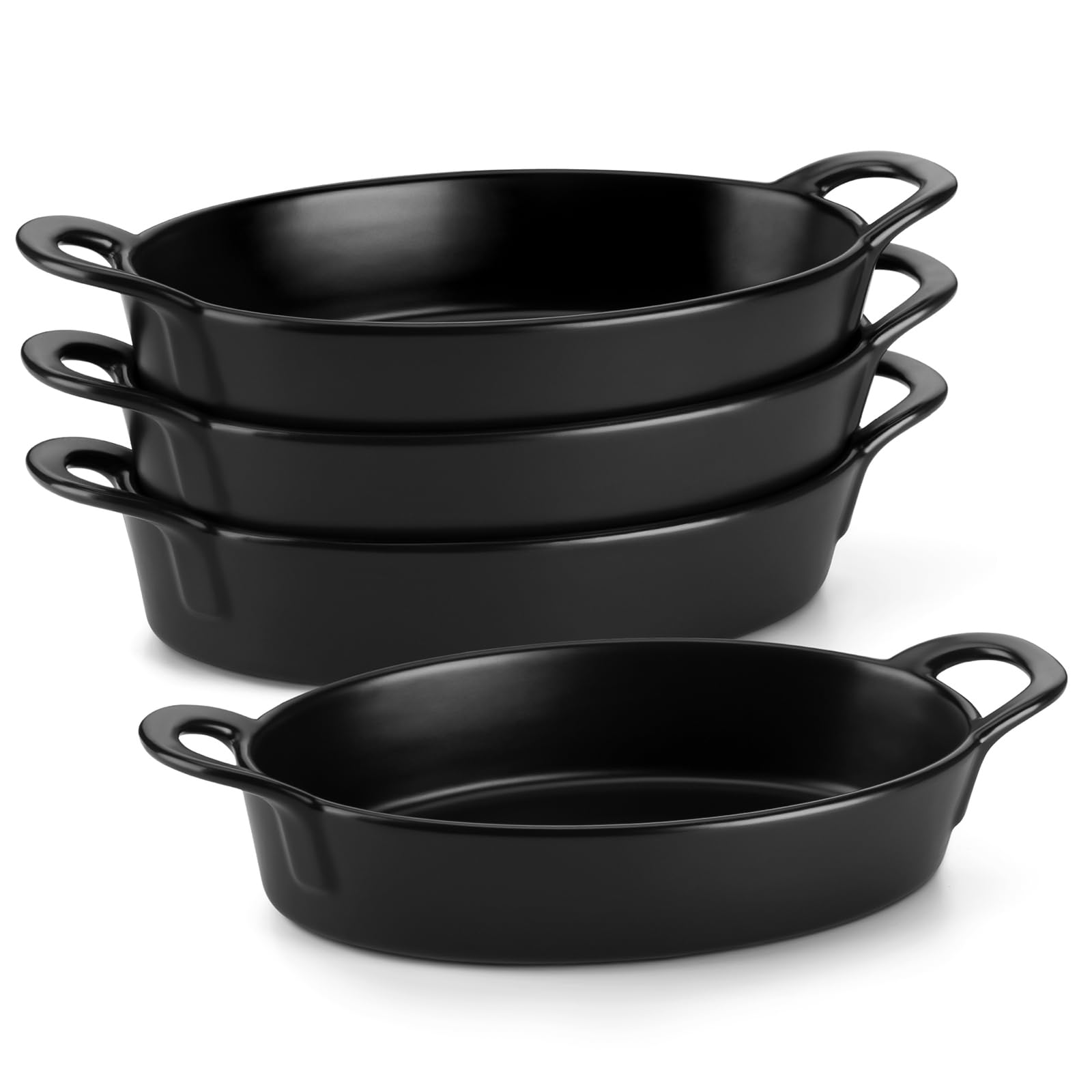 MALACASA small casserole 8x5 ceramic dish, oven-ready for weeknight meals.