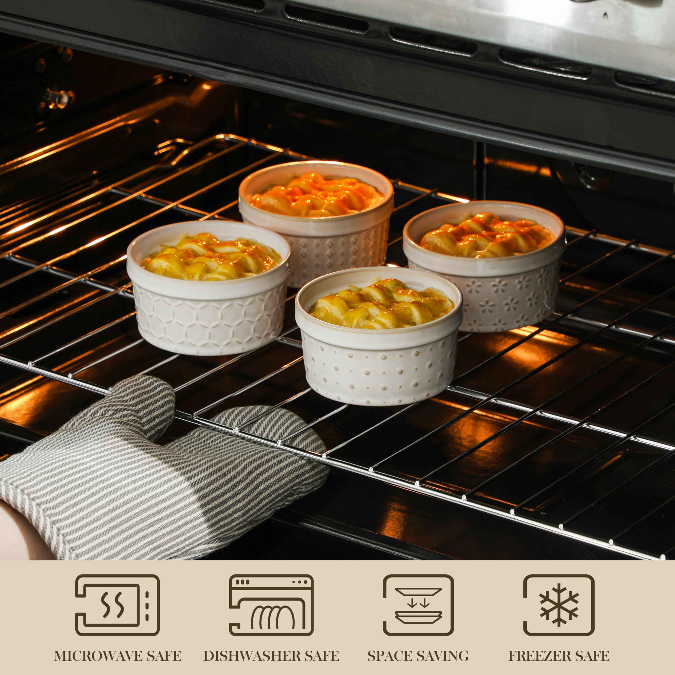 MALACASA soufflé dishes ideal for puffed desserts and savory bites