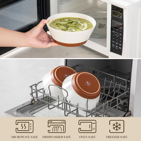 Malacasa 35oz ramen bowl ready for hot broth and hearty meals.