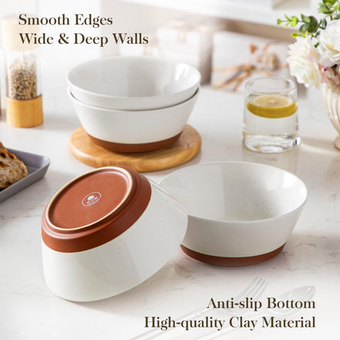 Malacasa bowls are dishwasher and microwave safe for easy cleanup.