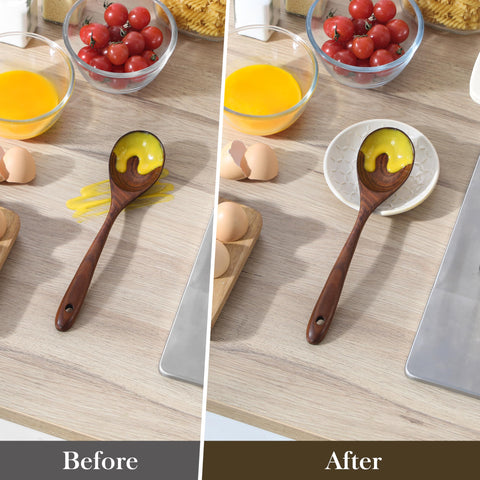 Modern farmhouse MALACASA spoon rest complements any kitchen decor