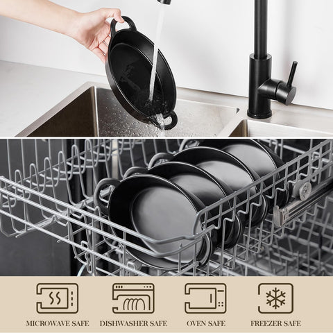 MALACASA stackable bakeware set saves cabinet space.
