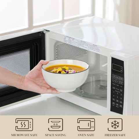 MALACASA stackable bowls save cupboard space while keeping a neat dining area.