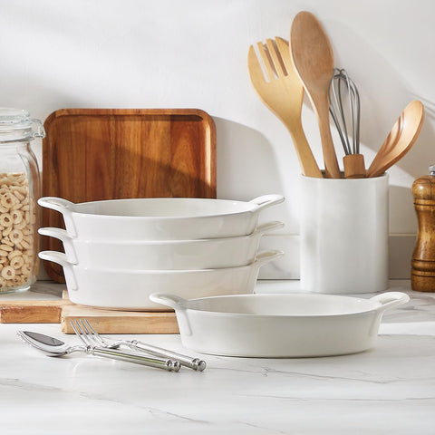MALACASA stackable casseroles save cabinet space and stay organized