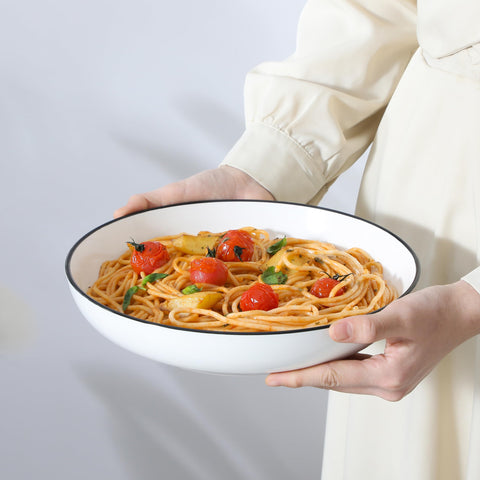 Stackable design saves cabinet space and keeps meals accessible.