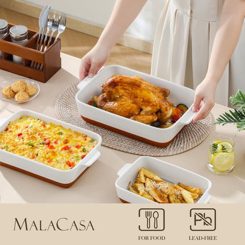 MALACASA Tara 10-5 inch baking dish ideal for singles