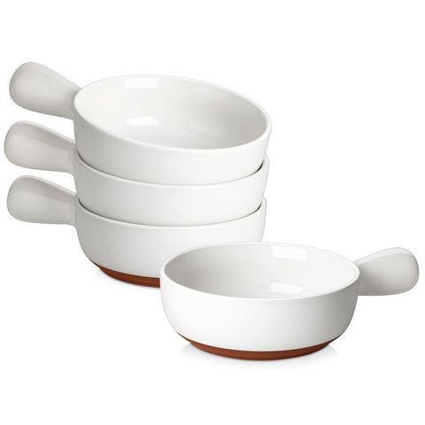 MALACASA TARA 23 oz soup bowl with handles for oven-to-table serving
