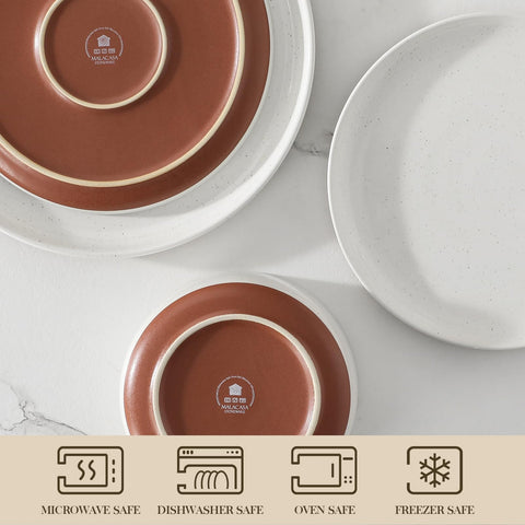MALACASA Tara cereal bowls close-up, generous capacity for cereals or soups.