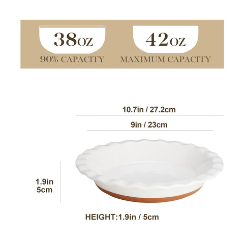 MALACASA Tara deep-dish pie holds up to 42 ounces for generous fillings