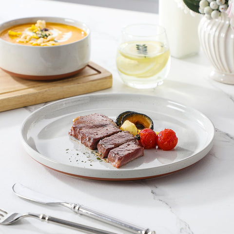 MALACASA Tara durable stoneware safe for microwave and dishwasher