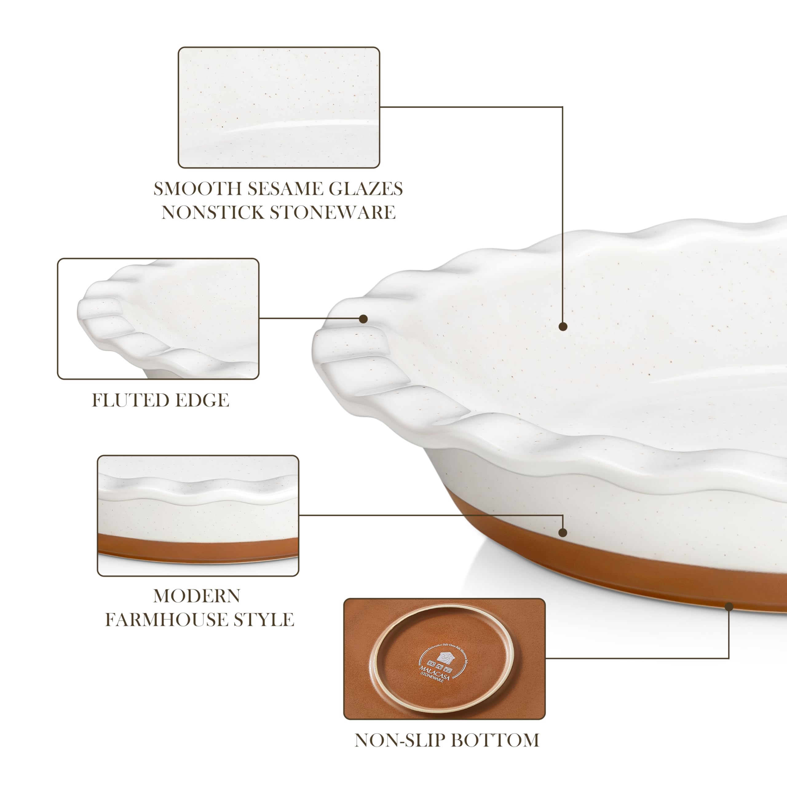 MALACASA Tara dishwasher-safe and easy-clean design