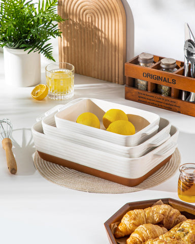 Giftable MALACASA bakeware for housewarmings, weddings, holidays.