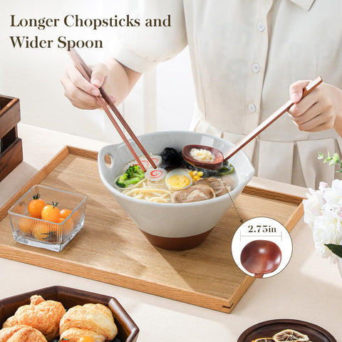 MALACASA Tara bowls feature built-in handle design for safe lifting.