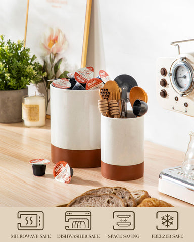 MALACASA Tara multifunctional holder doubles as coffee pod and stirrer station