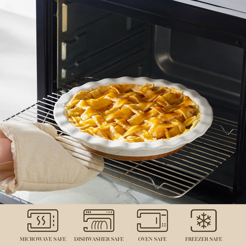 MALACASA Tara sesame-glaze interior promotes smooth release and easy cleanup