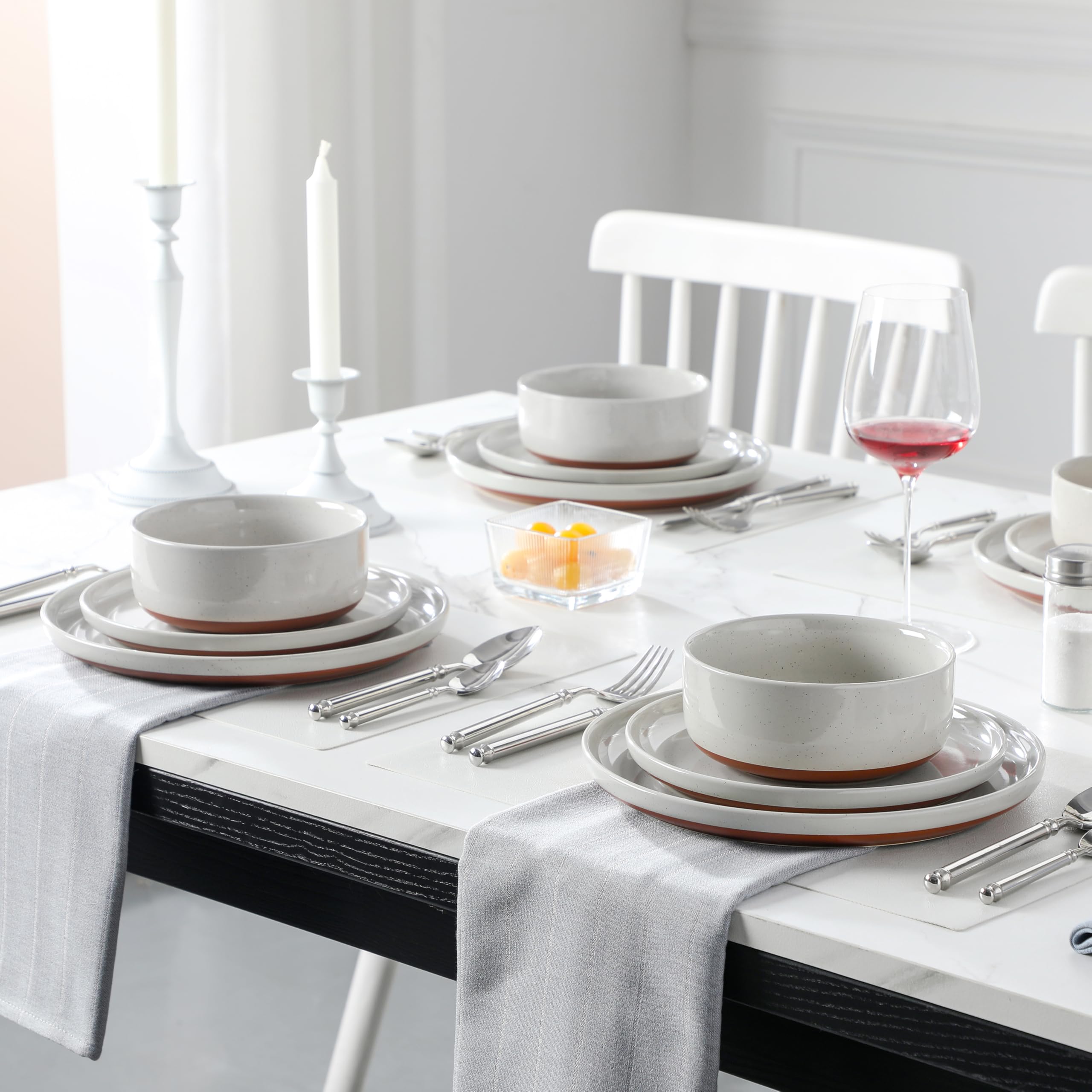 MALACASA Tara sesame speckle design for contemporary tables