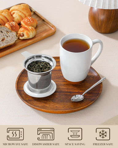 MALACASA 18 oz mug ideal for generous morning brews at home or desk.