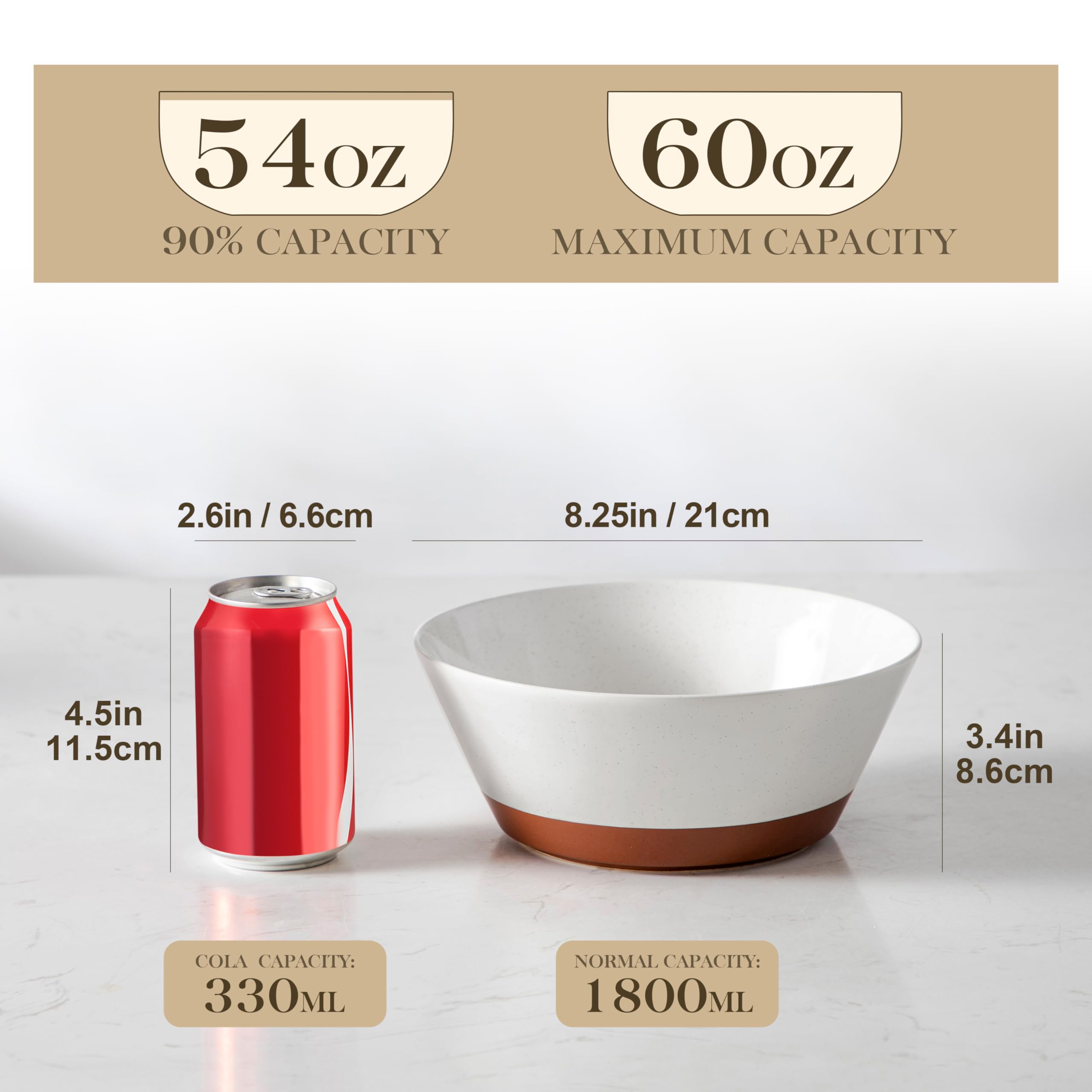 MALACASA vanilla-white bowls with terracotta base add warm contrast
