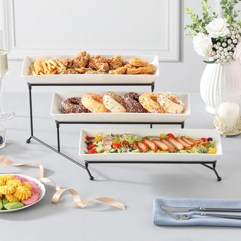 MALACASA serving tray enhances wedding dessert displays.