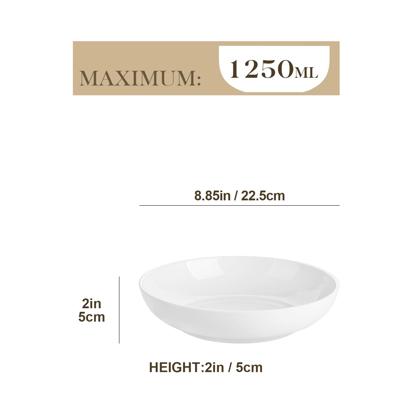 MALACASA white salad and soup bowls suitable for daily dining and entertaining.