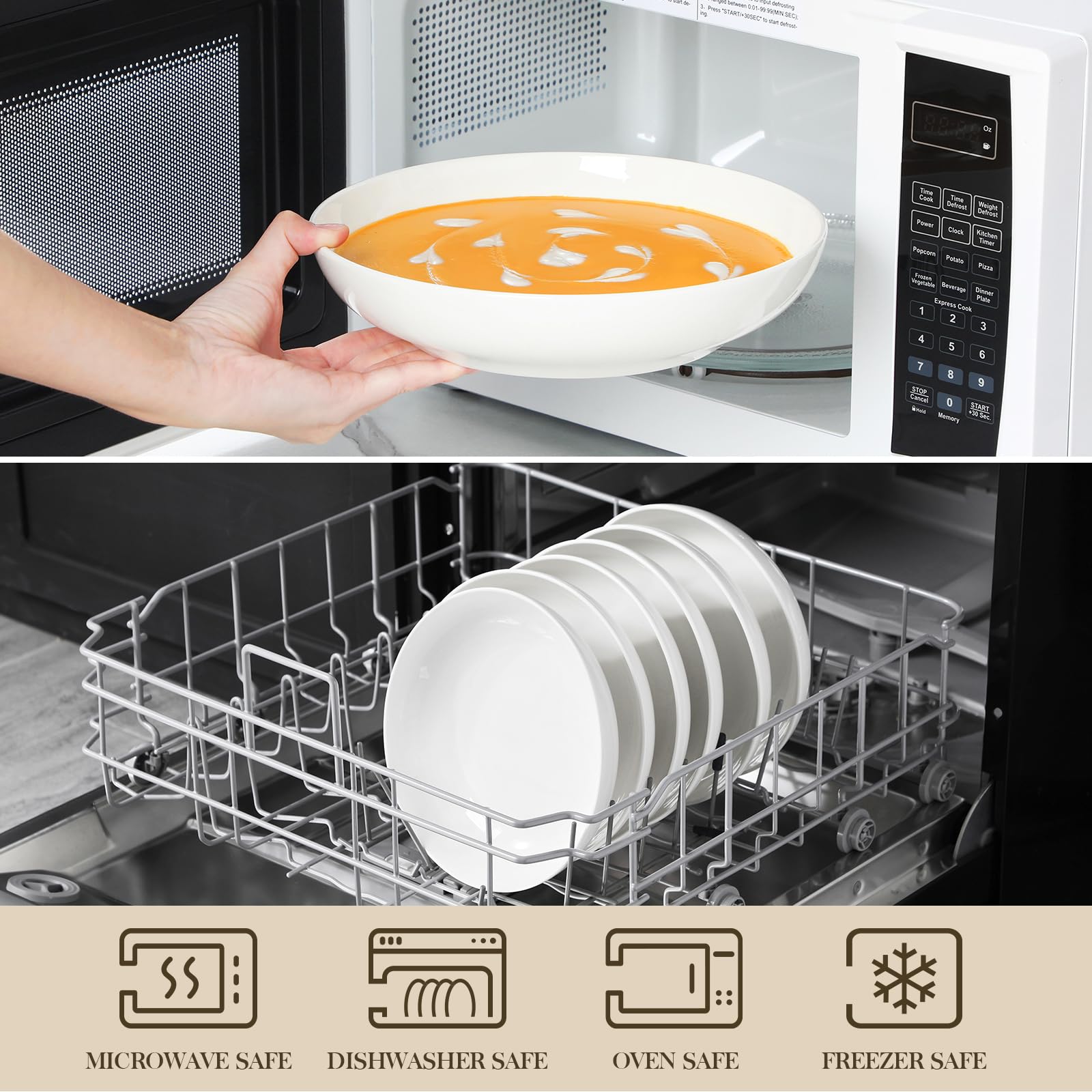 MALACASA wide shallow design for easy scooping and reduced spills.