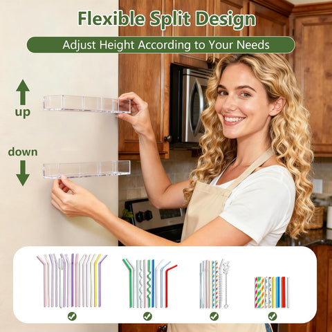 Large 9.5-inch width accommodates longer kitchen items at a glance.